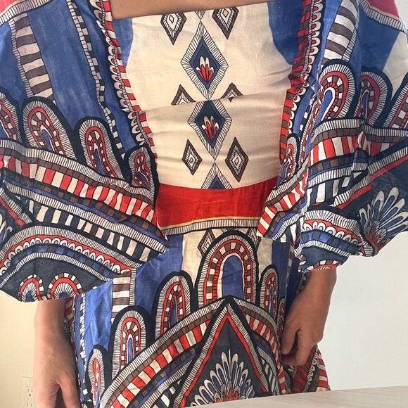 FARM Rio Red and Blue Patterned Mini Dress - Picture 5 of 5